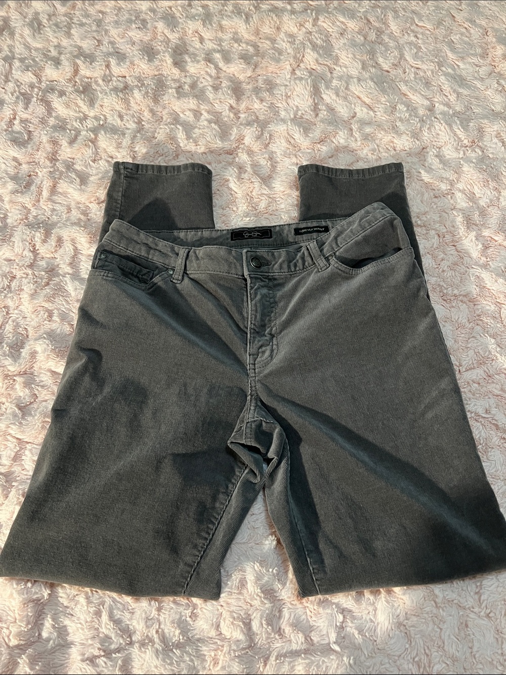 Women’s Corduroy Forever Skinny Charcoal Jeans Jessica Simpson